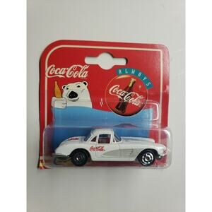Vintage 1997 Coca Cola - Majorette White 1958 Corvette 1:58 NOS U127